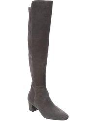 Stuart Weitzman Gillian 60 Suede Boot in Black | Lyst