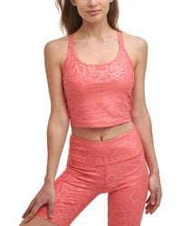Calvin Klein - Performance Printed Strappy-Back Tank Top - Lyst