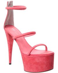 Giuseppe Zanotti - Khalifa Slim Tall 90 Suede Platform Sandal - Lyst