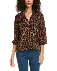 Bobeau - Smocked Collar Top - Lyst