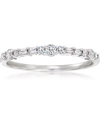 Ross-Simons - Round And Baguette Diamond Ring - Lyst