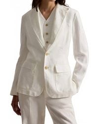 Ralph Lauren - Single-Breasted Linen Blazer - Lyst