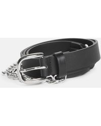 Guess Factory - Chain And Faux-leather Skinny Belt - Lyst