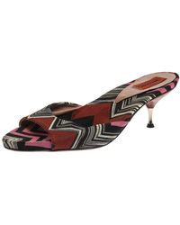 Missoni - Knit Fabric Open Toe Slip On Sandals - Lyst
