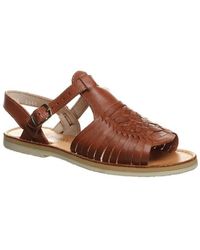 BEARPAW - Gloria Leather Woven Huarache Sandals - Lyst