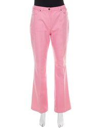 ESCADA - Cotton Denim High Waist Flared Jeans - Lyst