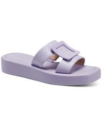 Alfani - Dannin Faux Leather Slip On Flatform Sandals - Lyst