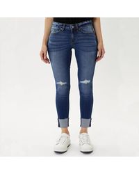 Kancan - Curvy Ultra Highrise Cuffed Jeans - Lyst
