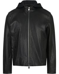 Dondup - Lambskin Leather Biker Jacket - Lyst