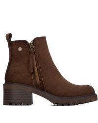 Refresh - Casual Suede Ankle Booties - Lyst