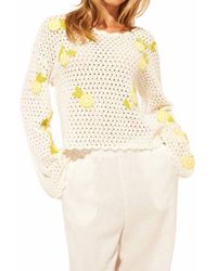 John + Jenn - Orlando Embroidered Sweater - Lyst