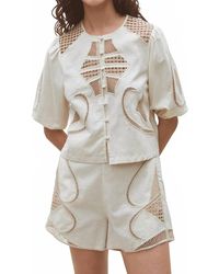 Suncoo - Lindsay Puff Sleeve Blouse - Lyst