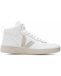 Veja - V-15 Leather High Top Sneakers - Lyst