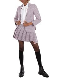 Thom Browne - Ladies Small Check Cotton Jacket - Lyst