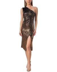 Dress the Population - Sequined One Shoulder Cocktail And Party Dress - Lyst