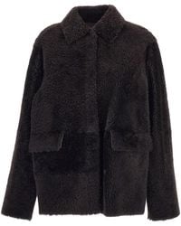 DESA NINETEENSEVENTYTWO - Shearling Reversible Boxy Jacket - Lyst