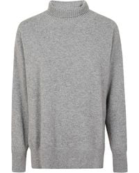 Roberto Collina - High Neck Sweater With Side Slits - Lyst