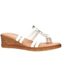 TUSCANY by Easy StreetR - Micola Open Toe Faux Leather Wedge Sandals - Lyst