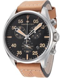 Hamilton - 44mm Brown Quartz Watch H76722531 - Lyst