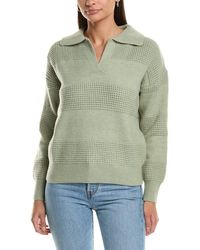 Fate - Collared Split Neck Sweater - Lyst