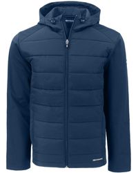 Cutter & Buck - Evoke Hybrid Eco Softshell Recycled Full Zip Big & Tall Hooded Jacket - Lyst