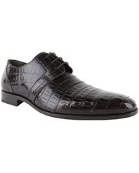 Mezlan - Derby Lace Up Dark Crocodile Dress Shoes 13863 - Lyst
