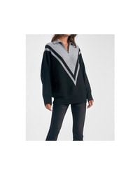Elan - Two-Tone Half Zip Sweater - Lyst