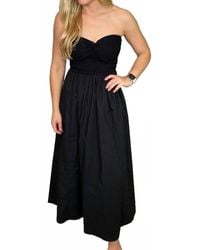 Blu Pepper - Strapless Twist Front Maxi Dress - Lyst