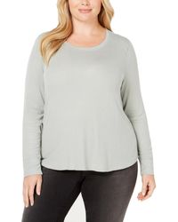 INC - Plus Ribbed Long Sleeves Pullover Top - Lyst