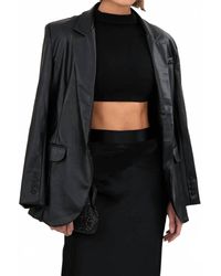 NonChalant Label - Farrell Leather Blazer - Lyst