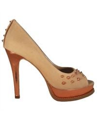 Bruno Menegatti - Leather Peep-Toe Platform Pump - Lyst