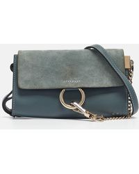 Chloé - Leather And Suede Mini Faye Crossbody Bag - Lyst