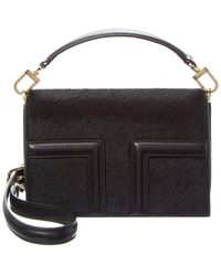 TOTEME - T-Flap Mini Haircalf & Leather Shoulder Bag - Lyst