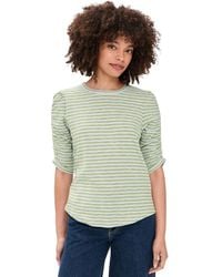 Veronica Beard - Waldorf Short Sleeve Tee, Banded Stripe - Lyst
