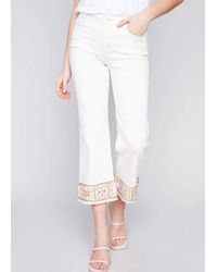 Charlie b - Ankle Stretch Twill Pants - Lyst