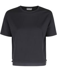 Herno - Technical-Hem Drawstring-Bottom Cotton T-Shirt - Lyst