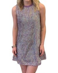Queen Of Sparkles - Sequin Mesh Tank Dress - Lyst