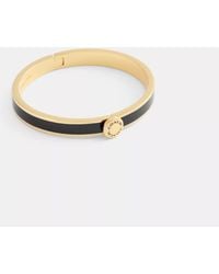COACH - Coach Rivet Enamel Hinged Bangle - Lyst