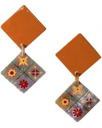 SUNSHINE TIENDA - Burnt Teja Drop Earrings - Lyst