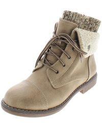 White Mountain - Duena Knit Fold-over Booties - Lyst