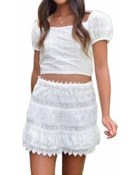 Theme - Girls Noa Heart Flower Eyelet Tie Back Top - Lyst