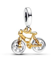 PANDORA - Two-Tone Spinning Wheels Bicycle Dangle Charm - Lyst