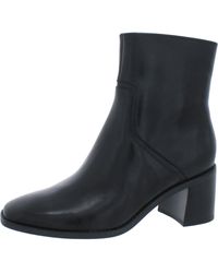 27 EDIT - Erica Leather Stacked Heel Ankle Boots - Lyst