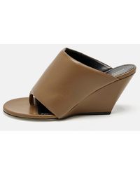 Proenza Schouler - Leather Slant Wedge Tong Sandals - Lyst