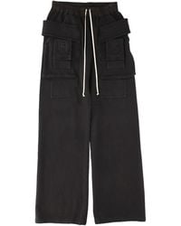 Rick Owens - Wide-Leg Trousers With Elastic Waistband And Utility Pockets - Lyst