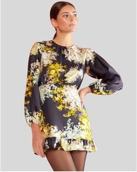 Cynthia Rowley - Printed Silk Twill Mini Dress - Lyst