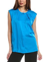 BOSS - Bielli Silk-Blend Blouse - Lyst