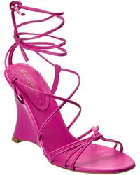 Gianvito Rossi - 95 Leather Wedge Sandal - Lyst