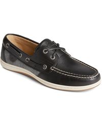Sperry Top-Sider - Koifish Subtle Stripe Leather Lace-up Boat Shoes - Lyst