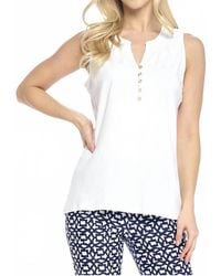Aryeh - Smocked Neckline Sleeveless Top - Lyst